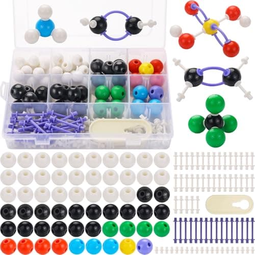 135 Pcs Organic Chemistry Model Kit Portable Molecular Model Kits for Chemistry Classes Orgo Modeling Kit for Students Teachers Organic Inorganic Learning