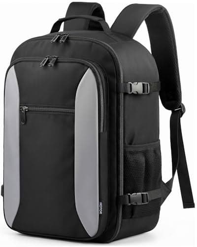 HOTOR Travel Backpack TSAFriendly CarryOn Backpack for Men Women Internal Luggage Straps Waterproof Pocket Perfect for Travel Essentials Work Commuting 189 x 130 x 83 Black