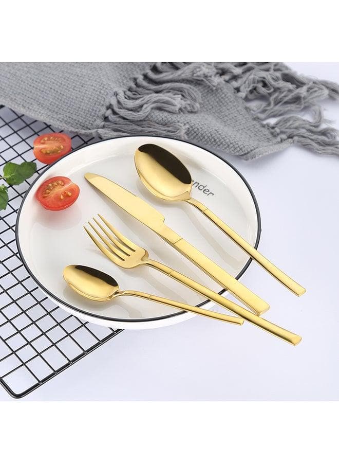 4-Piece Premium Cutlery Set Gold