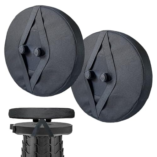 Outward Gear Collapsible Stool Cushion (Exclude Stool) for Retractable Folding Stools, Original & Authentic Telescopic Stool Seat Cushion with Thickened Premium Soft Foam (Round 2-Pack)