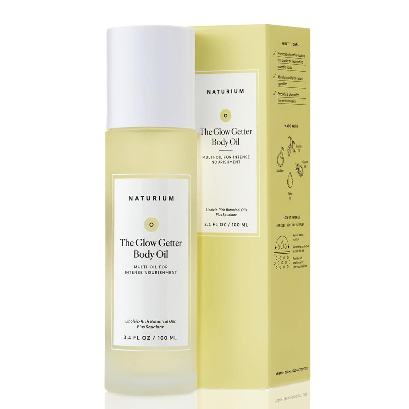 Naturium The Glow Getter Body Oil MultiOil for Intense Nourishment Hydrating Moisturizing Formula Vegan CrueltyFree 34 oz