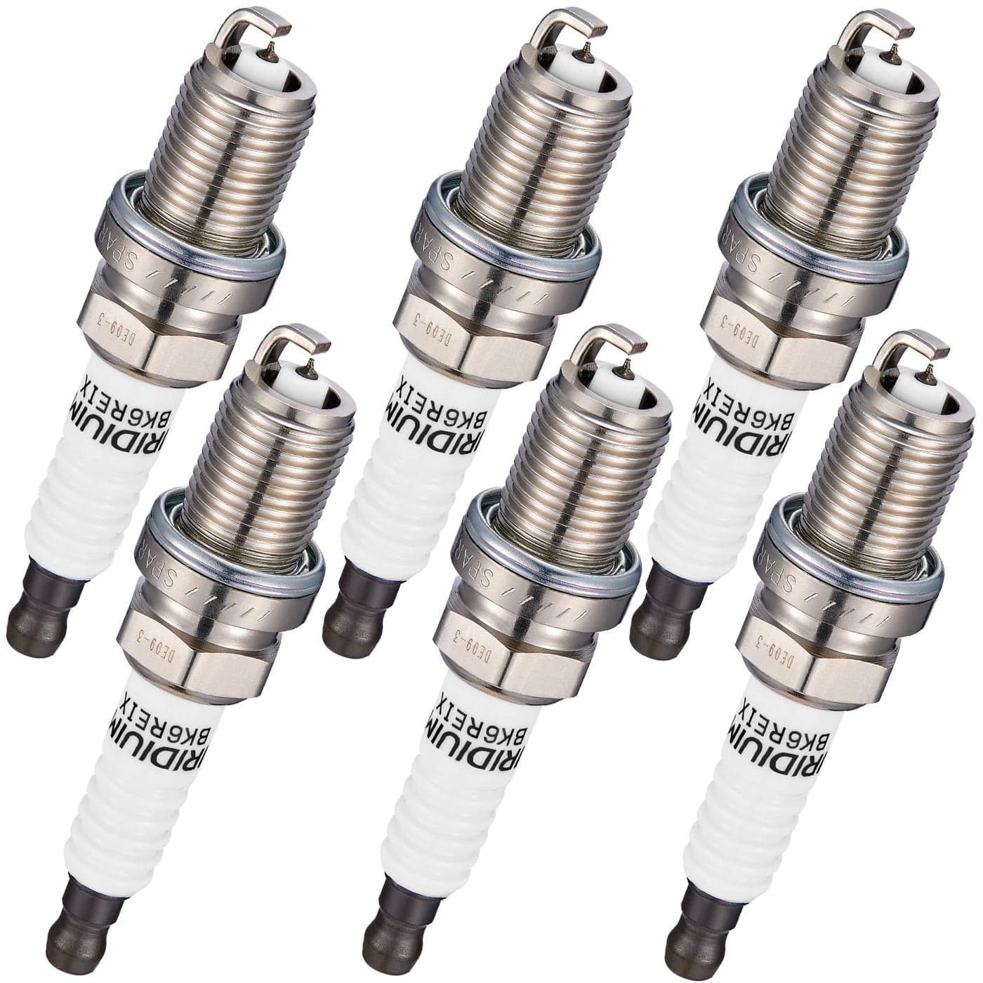 BDFHYK 6418 Iridium Spark Plugs Compatible with Porsche 911 MercedesBenz C32 AMG BMW 320i Nissan Pathfinder VW Passat Cadillac CTS Volvo XC90 20L 30L 40L L4 V6 V8 Replacement for 3539 Set of 6