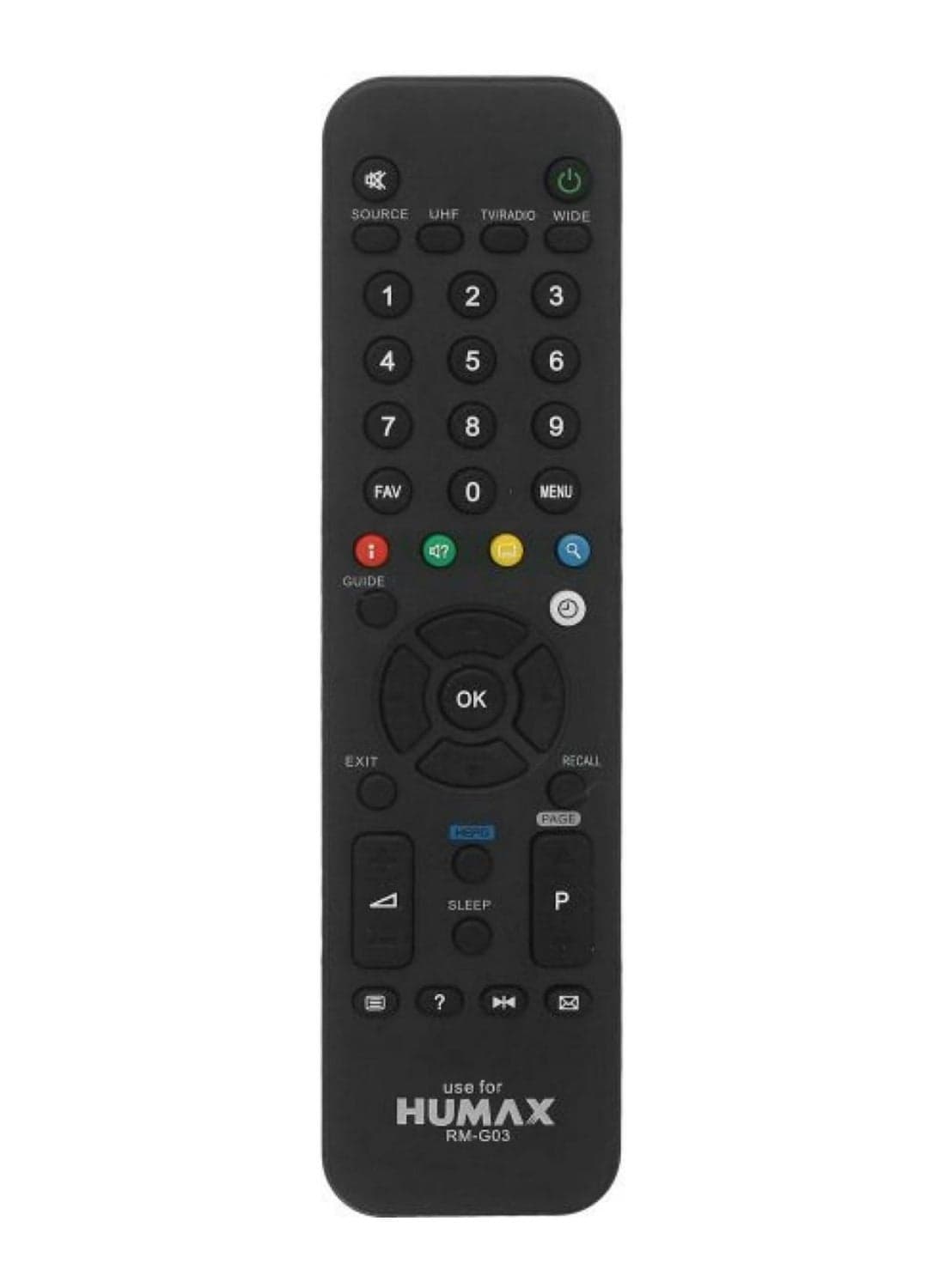 TV Remote Control For Humax Gezira HD Receiver Black