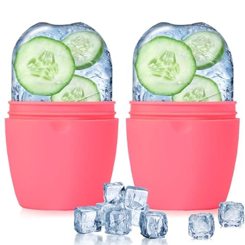 Evmliy 2Pack Ice Face Roller Silicone Ice Roller for Face to Tighten and Lift Skin Ice Mold for Face Eye Puffiness Relief Reusable Facial Mold for Neck Natural Glow Skin Care for Women Beauty
