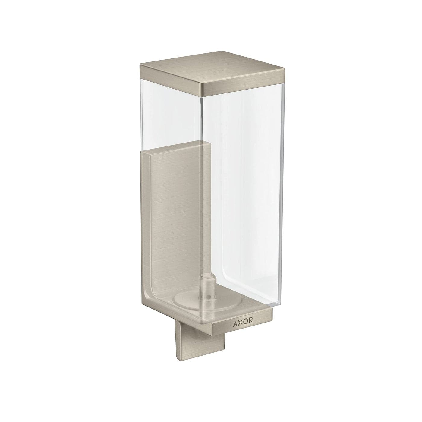 AXOR Universal Rectangular Bath and Kitchen Sink Soap Dispenser in Brushed Nickel 42610820