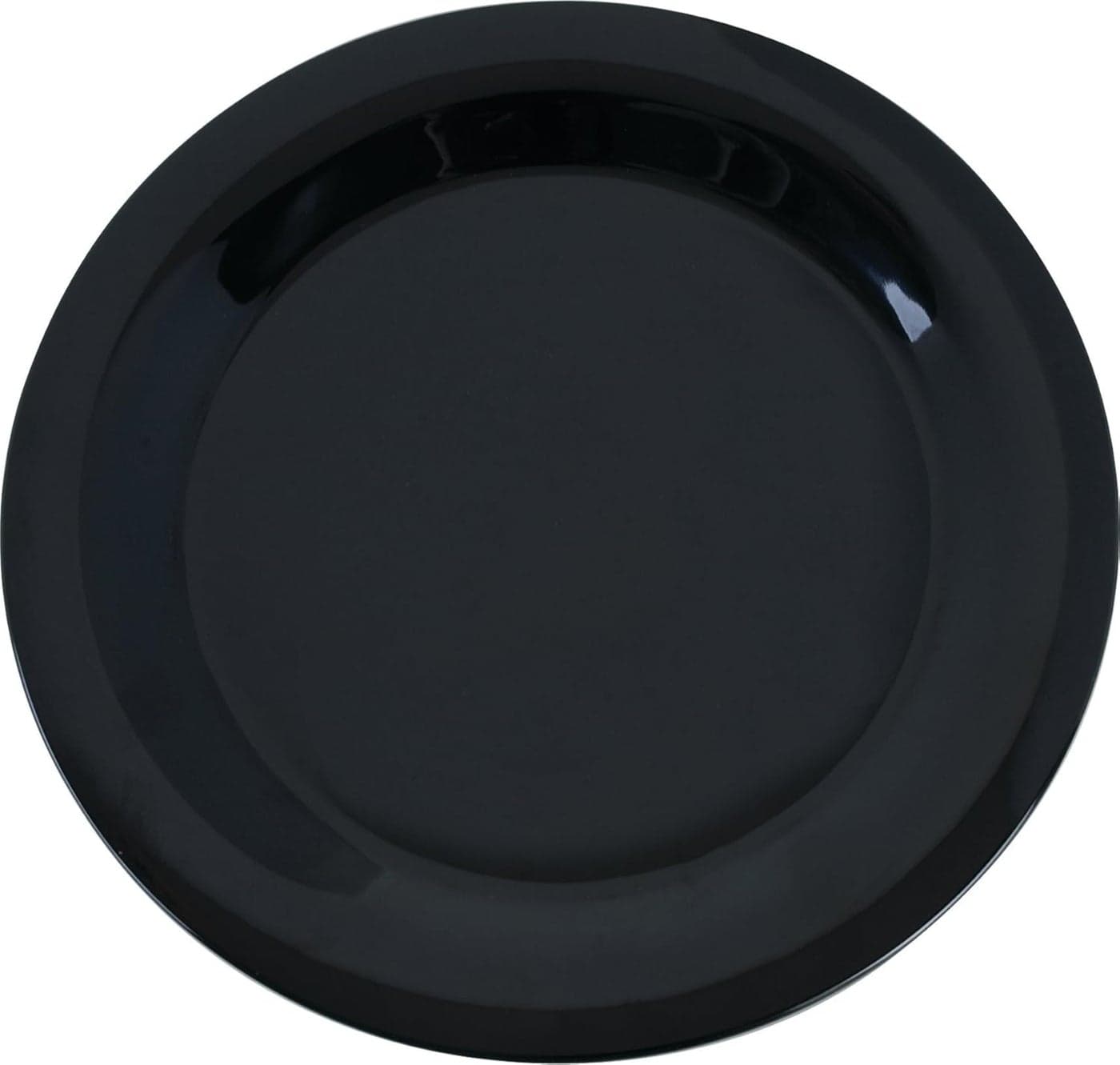 Carlisle FoodService Products Sierrus Reusable Plastic Plate with Narrow Rim for Buffets Restaurants and Homes Melamine 105 Inches Black Pack of 12
