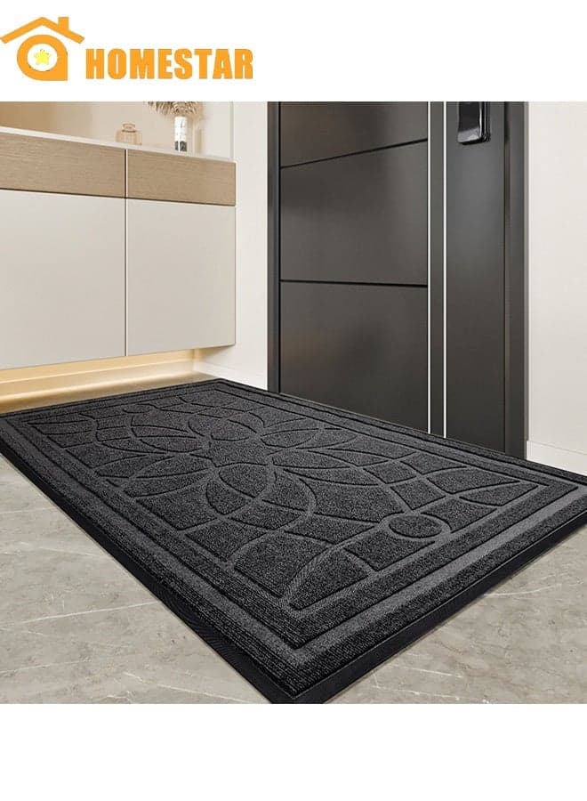 Front Door Mat, Durable Welcome Mats, Low Profile, Outside Doormat for Entryway, Patio, Garage, High Traffic Areas