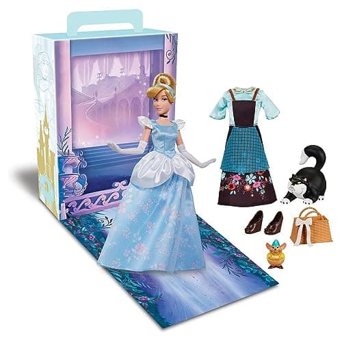 Disney Store Official Cinderella Story Doll - 11 Inches - Includes Coloring Book and Additional Dress, Princess Doll in Classic Outfit, Disney Princess Toys for Girls