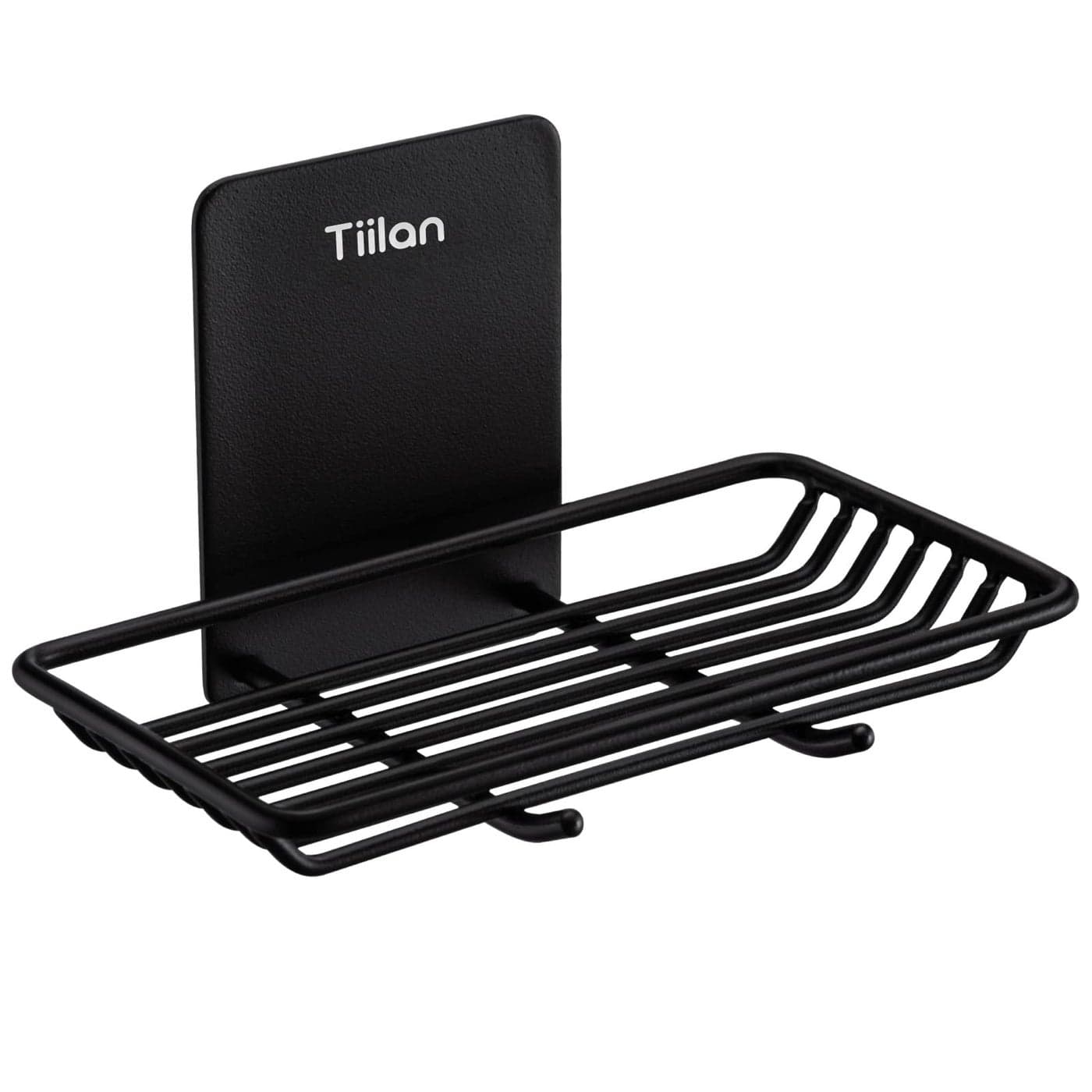 Tiilan Self Adhesive Bar Soap Dish for Shower Bathroom Soap Holder Wall Mount Stainless Steel Black