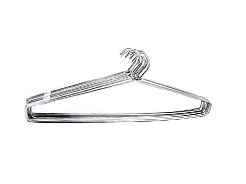 Amenshree Ultimate Steel Cloth Hangers with Plastic Coating Hanger for Hanging Saree, Kurta, Pant, Steel Pack of 20