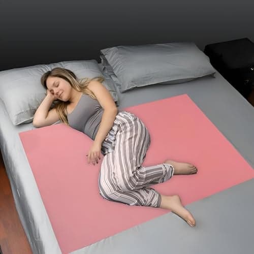 AARAM Waterproof Dry Rubber Bed Sheet Cover/Sleeping Mattress Protector/Urine Non-Absorbent Reusable Crib Mat Color Blue and Pink ((3 Meter) (117 x 36 Inches) (300 x 90 cm))