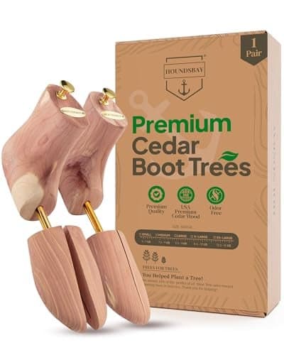 HOUNDSBAY Boot Trees Cedar Boot Tree for Men Shoe Tree for Boots Boot Stretcher Shaper Pack of 1