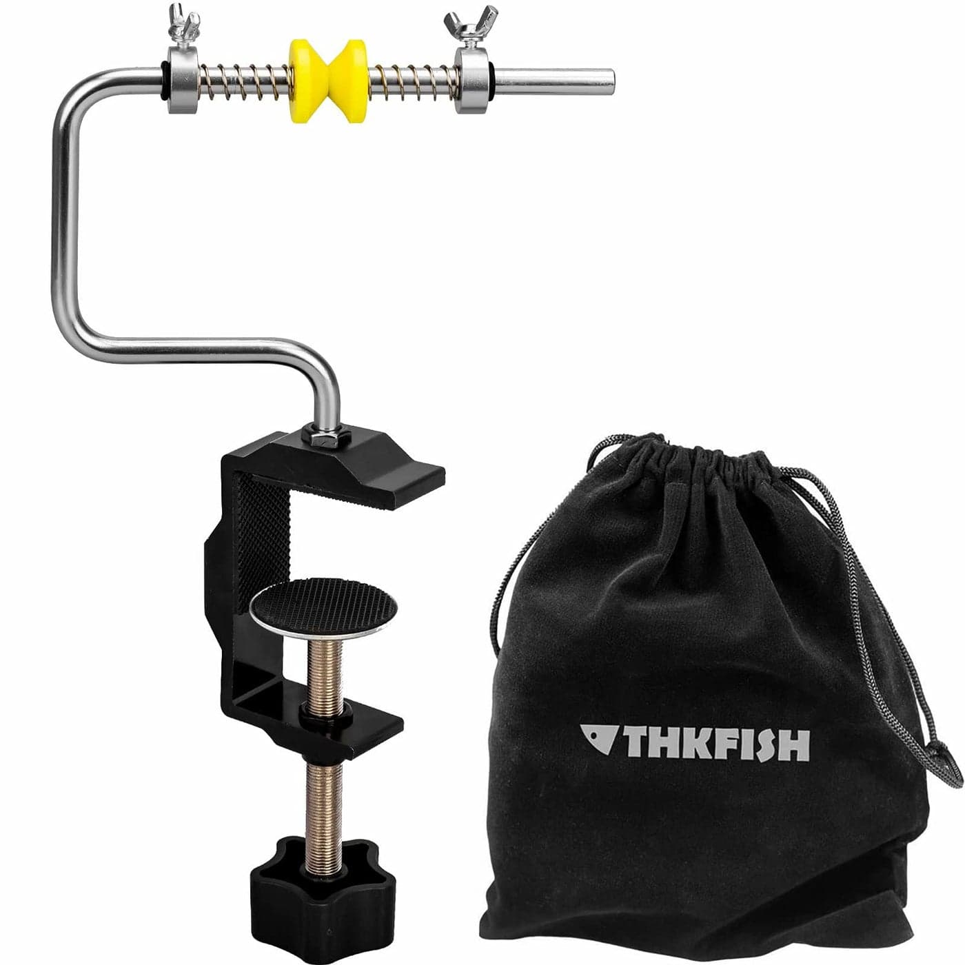 THKFISH Fishing Line Spooler Fishing Line Winder Spooler Fishing Accessories Adjustable Stable Portable Fishing Line Spooler with Clamp B-Long Line Spooler