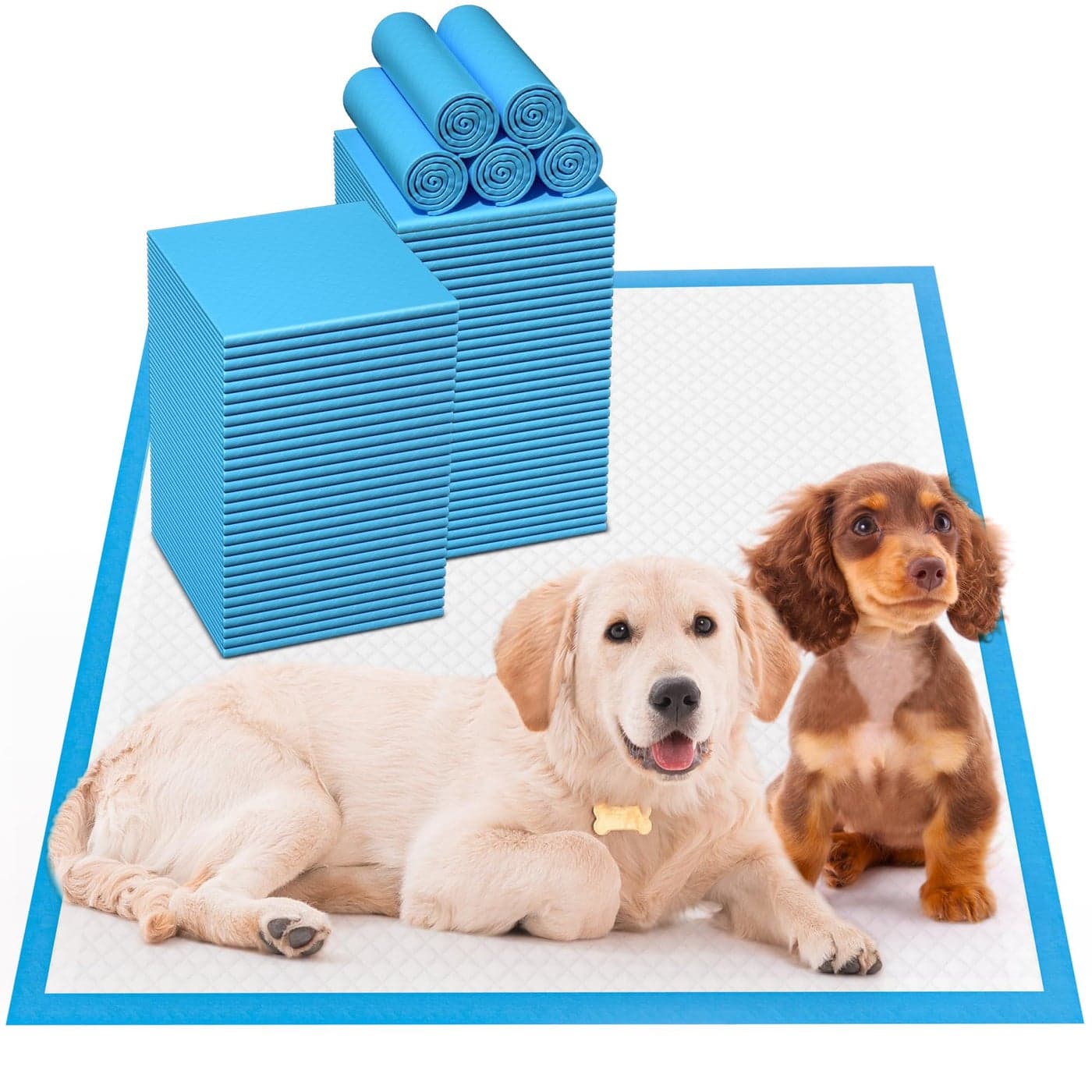Upgrade LeakProof Pet Training and Puppy Pads Jumbo Pee Pads for Dogs with Thicken Polymer Heavy Absorbency Quick Dry Disposable Pee Pads for Cats Dogs