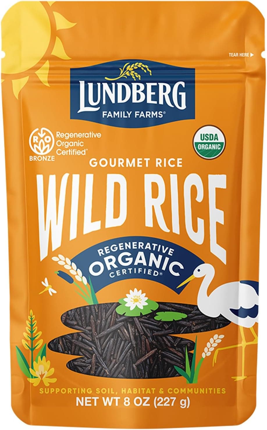 Lundberg Organic Wild Rice - 8 Oz Gourmet Rice, Regenerative Organic Certified