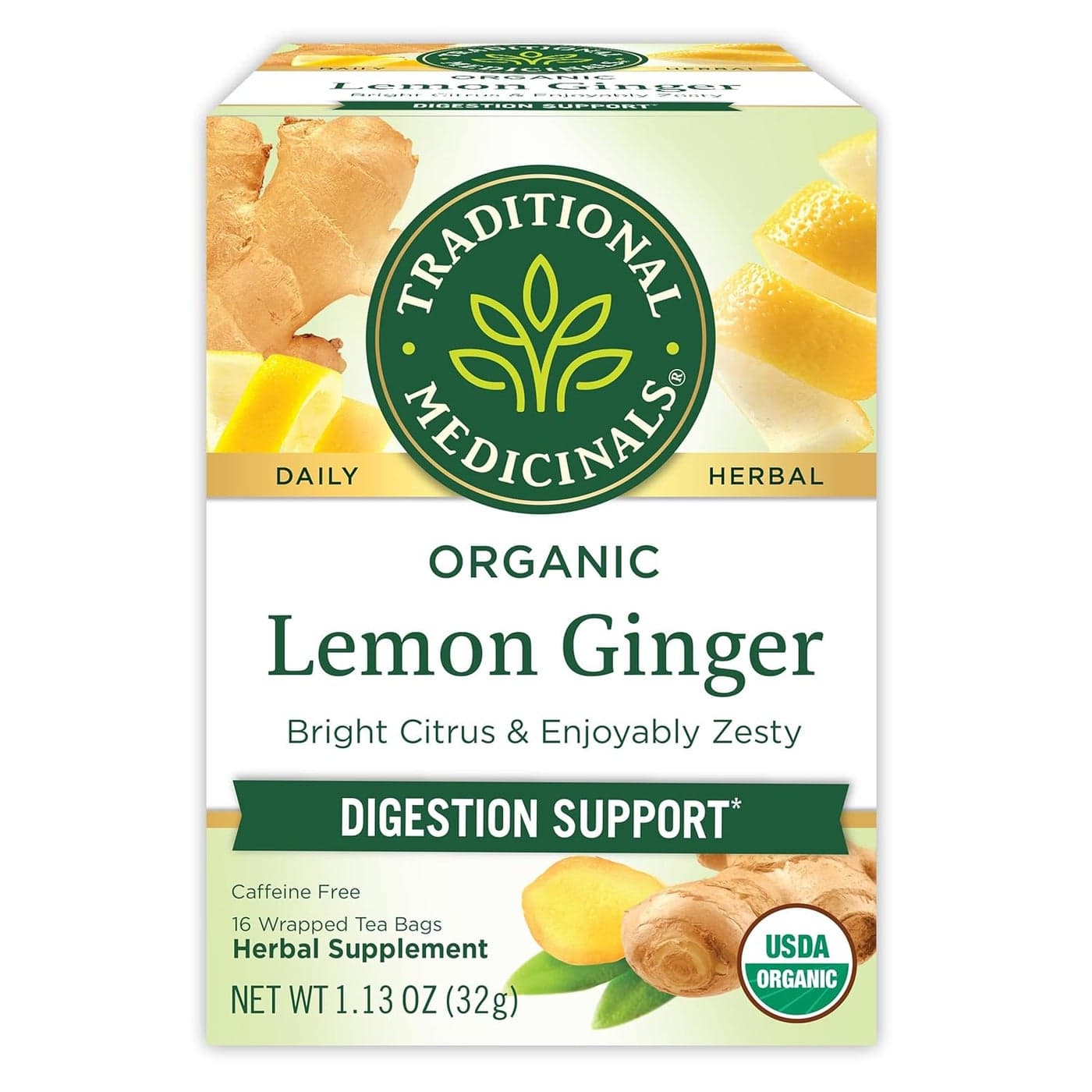 Traditional Medicinals Organic Lemon Ginger Tea