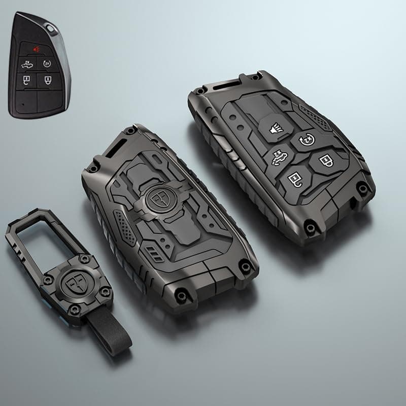 Key fob Protector - Compatible with 2022-2025 chevySilverado 1500,GMC Sierra 1500 & 2024-2025 Silverado Sierra 2500HD 3500HD PickupTrucks (Model-A, 5 Button)