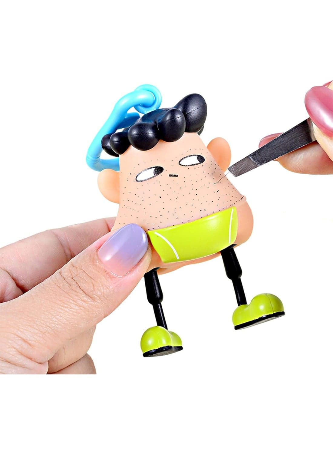 Creative Stress Relief Vent Funny Blackhead Squeezing Toy Keychain (Ball)