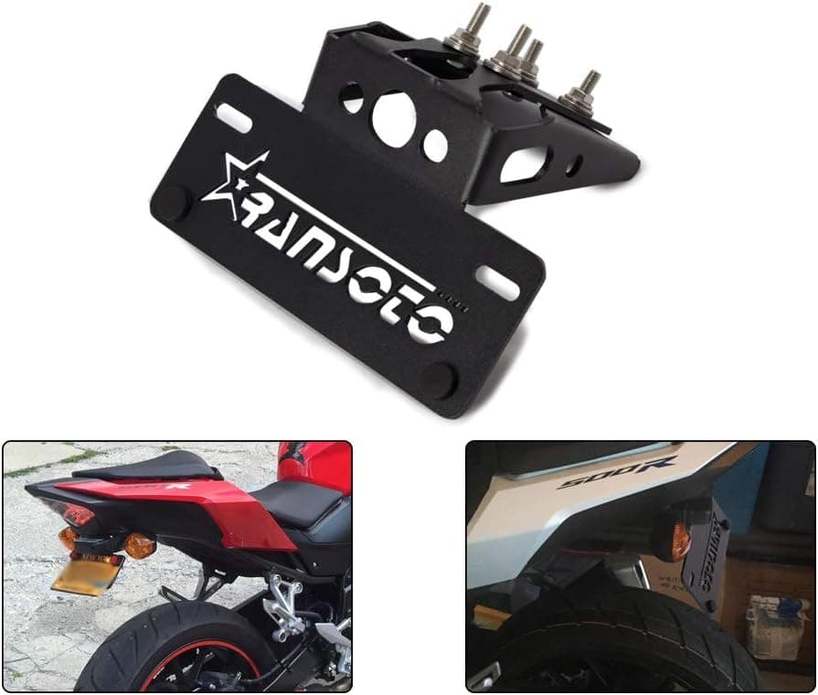 RANSOTO Motorcycle Fender Eliminator License Plate Mount for Honda CBR500R CB500F (2016-2022)