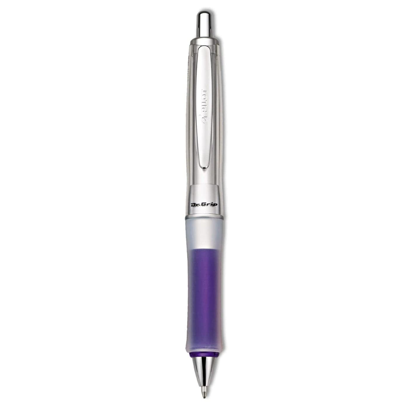 PILOT Dr. Grip Center of Gravity Refillable & Retractable Ballpoint Pen, Medium Point, Navy Grip, Black Ink, Single Pen (36181)