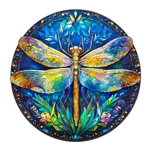 Jigfoxy Wooden Puzzles for Adults Retro Dragonfly Wood Puzzles Adult Unique AnimalShaped Wooden Jigsaw Puzzles for Adults Christmas Thanksgiving Gifts for Family and Friends M114114in200pcs
