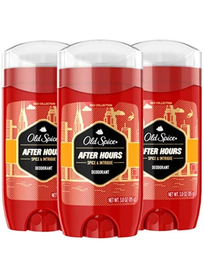 Old Spice Red Collection After Hours Scent Deodorant for Men 30 oz Pack of 3
