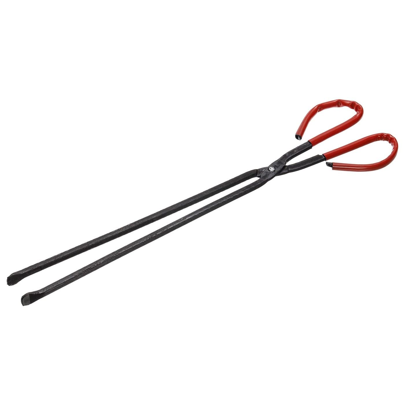 uxcell Scissors Tong 45cm Carbon Steel Fireplace Firewood Picker Barbecue Charcoal Pick Up Tool Black