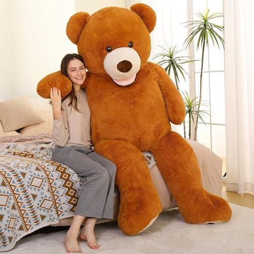 MorisMos Giant Teddy Bear Plush 6ft Life Size Huge Brown Teddy Bears for Boyfriend 6 Foot Large Big Stuffed Animal Gifts for Lover on Valentines Anniversary Birthday