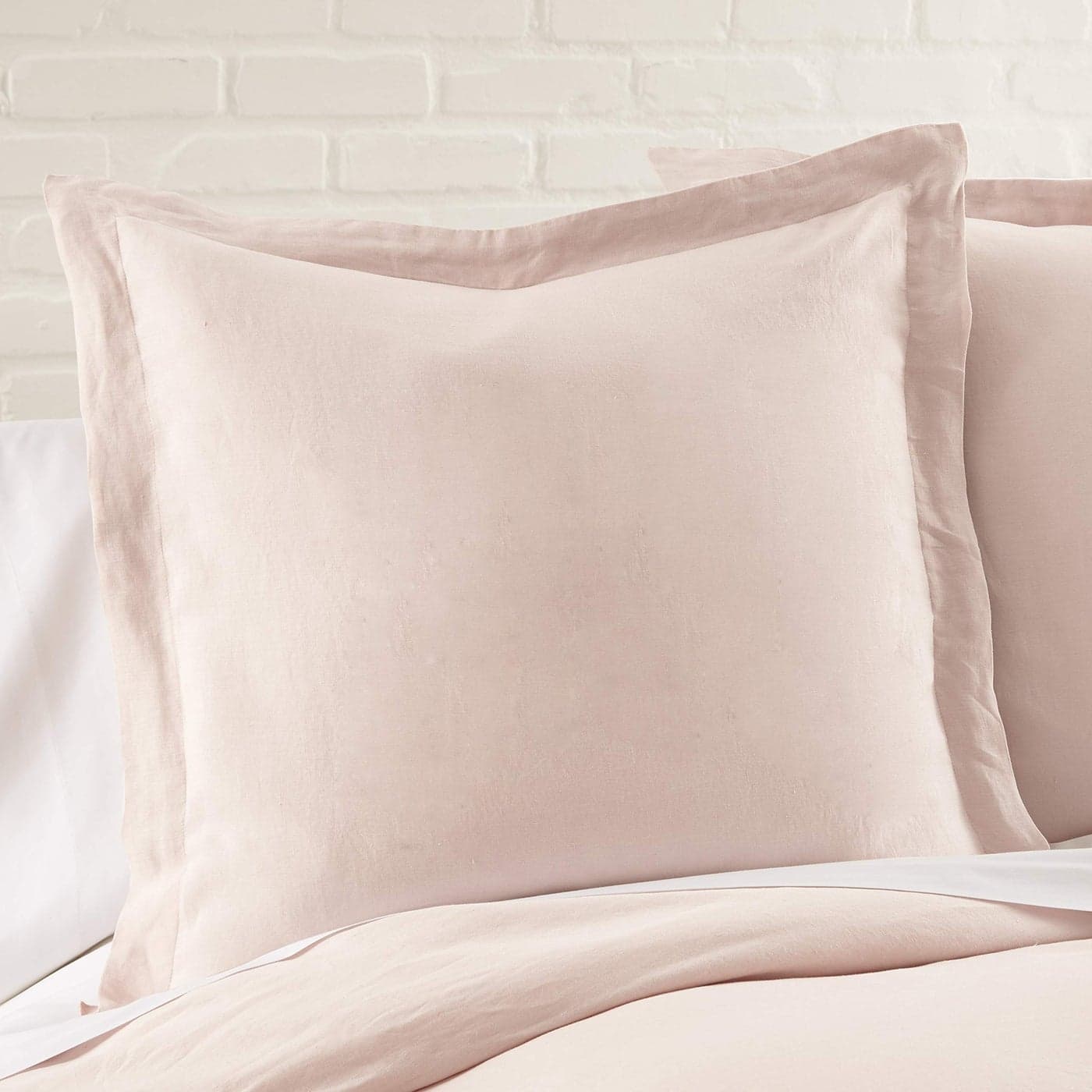 Levtex Home 100 Linen Euro Sham Washed Linen Blush Sham Size 26x26in No Insert