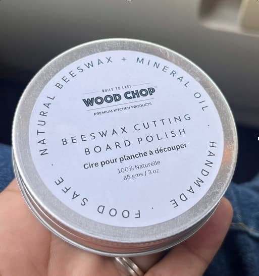Wood Chop Wood Conditioner | 100% Natural Beeswax Blended with Mineral Oil | Food-Grade Finish for Wooden Cutting Boards, Cutlery & Furniture - 85 g