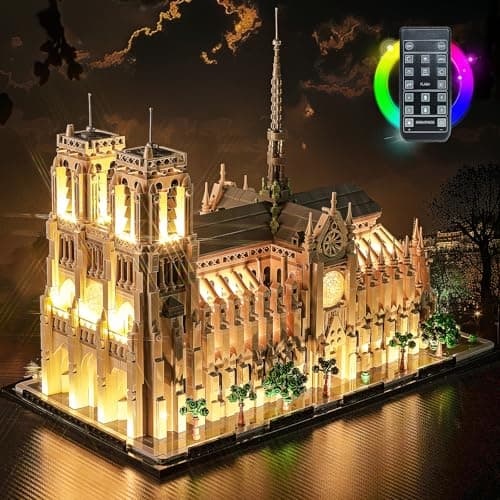 Brickshining LED Lighting Compatible with Lego NotreDame de Paris 21061 Light Kit Compatible with Lego 21061 Giving Light to Model NOT Included The Model SetRC Model
