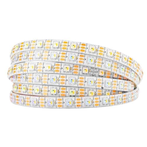 BTF-LIGHTING RGBW RGB+Cool White SK6812 (Similar WS2812B) 4 Colors in 1 LED Strip Individually Addressable 16.4ft 60Pixel/m 300LED Light Dream Color IP65 DC5V White PCB (No Adapter or Controller)