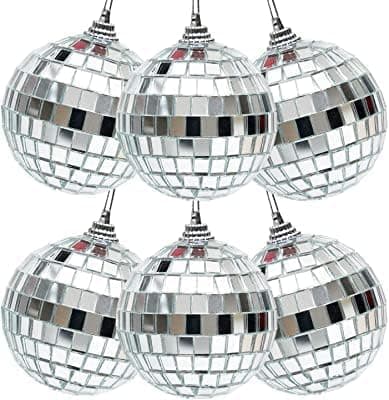 C R Tradelink 6 PCS Christmas Ornaments Mini Disco Ball Party Decorations Mini Christmas Ball Ornaments 5 cm Disco Balls for Parties Holiday Wedding Dance and Music Festive Decor