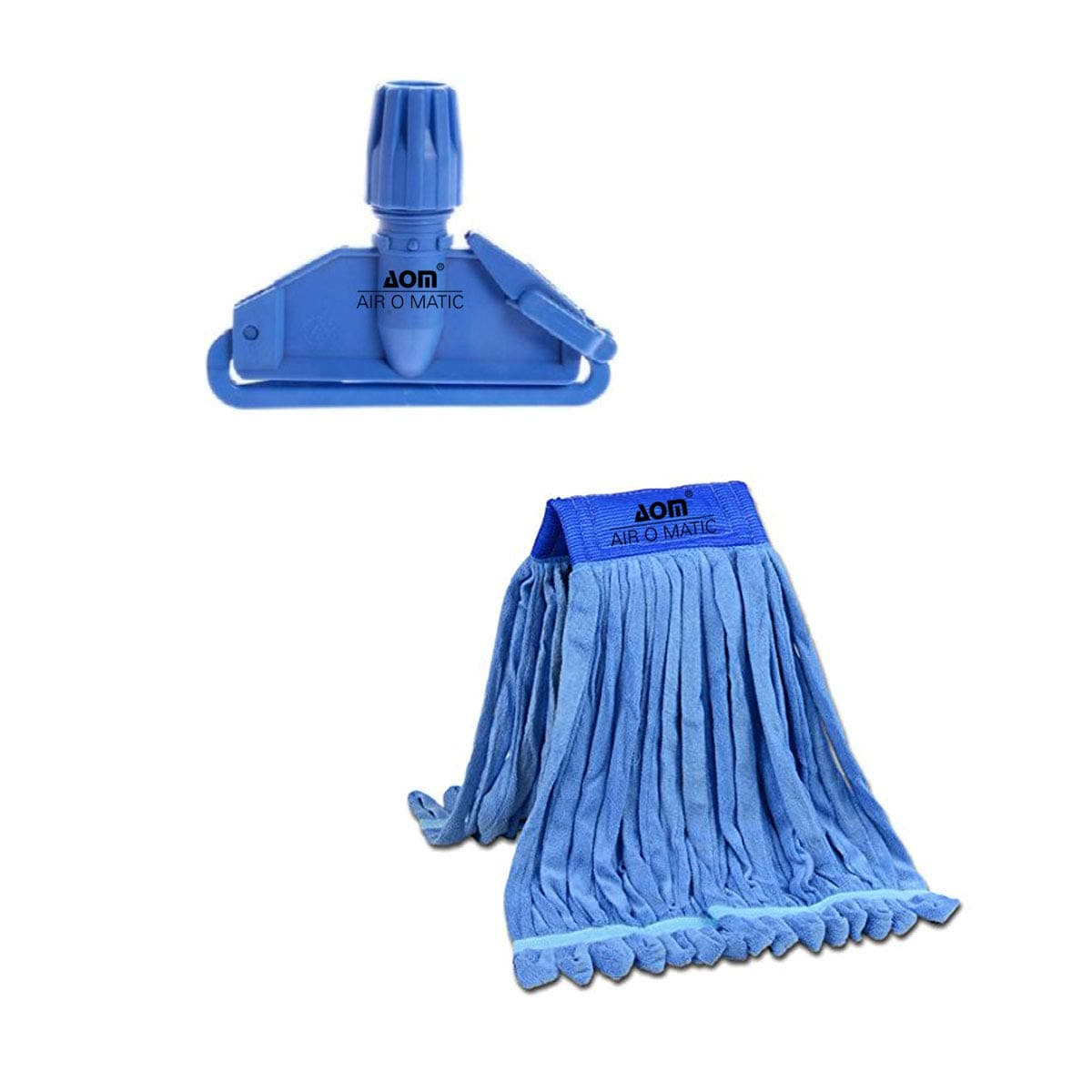 AIR O MATIC Microfiber Wet Mop Clip and Refill Blue