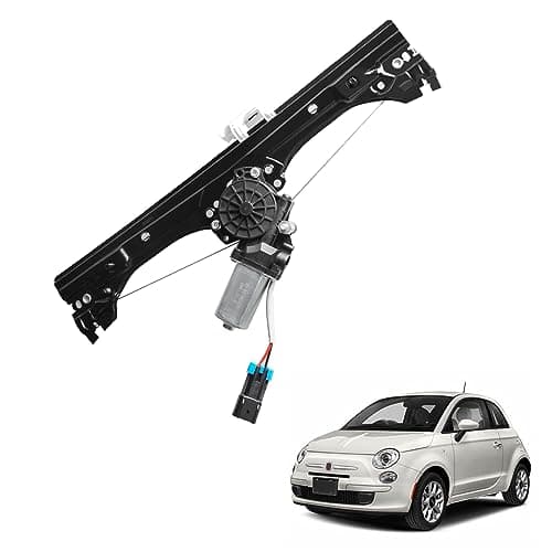 Donpida Front Left Power Window Regulator and Motor Assembly Compatible with Fiat 500 1.4L 2012-2019, Replaces Part Numbers 751-648 68070267AC 68070267AD 68070267AE - Driver Side