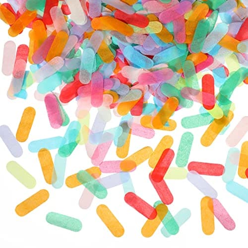 Civaner Tissue Confetti Table Confetti Colorful Rainbow for Ice Cream Theme Party Birthday Party Suppliers Decoration50g