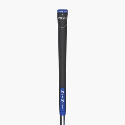 SuperStroke REVL Player Standard Golf Club Grips, .60 Round, All-weather Control and Long-lasting Performance in a Durable, High-traction Design, Grey/Blue