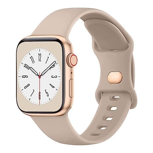 Tobfit Watch Strap Compatible with Apple Watch Series 8 7 6 5 4 3 2 1 SE 38 mm 42mm 40mm 44mm(Watch Not Included), Smartwatch band for Men Women, Strap for iWatch 8 7 6 5 4 3 2 1 (42mm, Milk Tea)