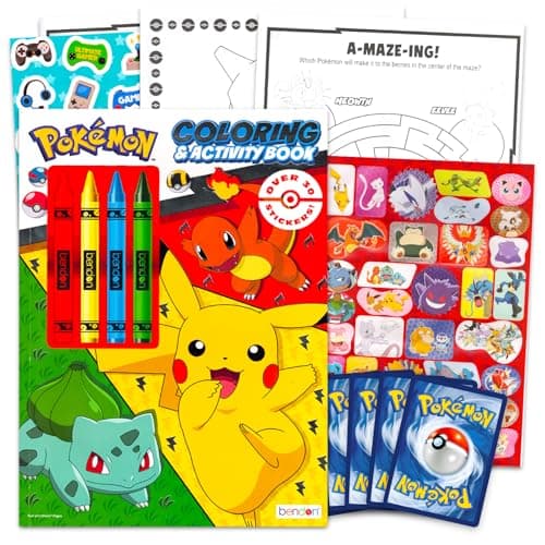 Pokemon Coloring Book for Kids Pokemon Gift Bundle with Coloring Activity Book Stickers Cards