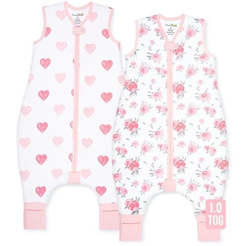 Mama Cheetah Toddler Sleep Sack with Feet 3T 4T 10 TOG Organic Cotton Baby Sleeping Bag with Legs Baby Wearable Blankets for Walkers w 2Way Zipper Sleep Sack for Girls Boys Early Walker