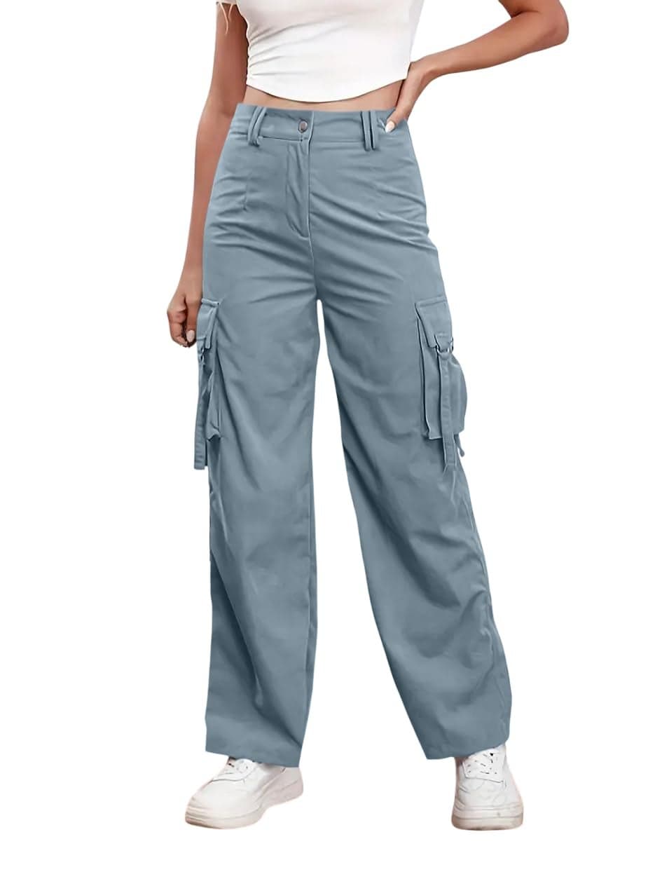 FERY London Womens Trouser Pants|Women Pants with Pocket|Trousers for Girls | Womens Cargo |Pant|