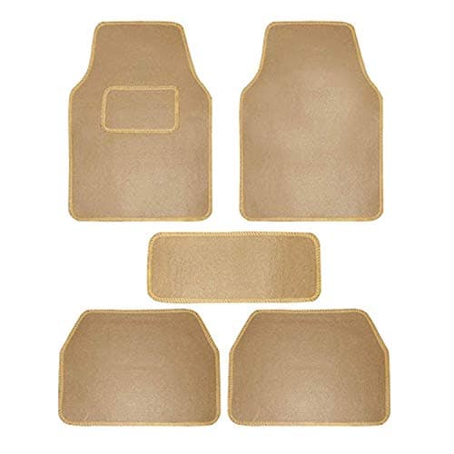 Carigiri Beige Universal Fit Carpet Floor Car Mats for Universal