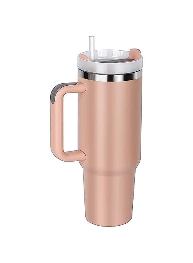 40oz Tumbler Stainless Steel Double Wall Vacuum Insulated Mug with Straw and Lid for Cold and Hot Beverages