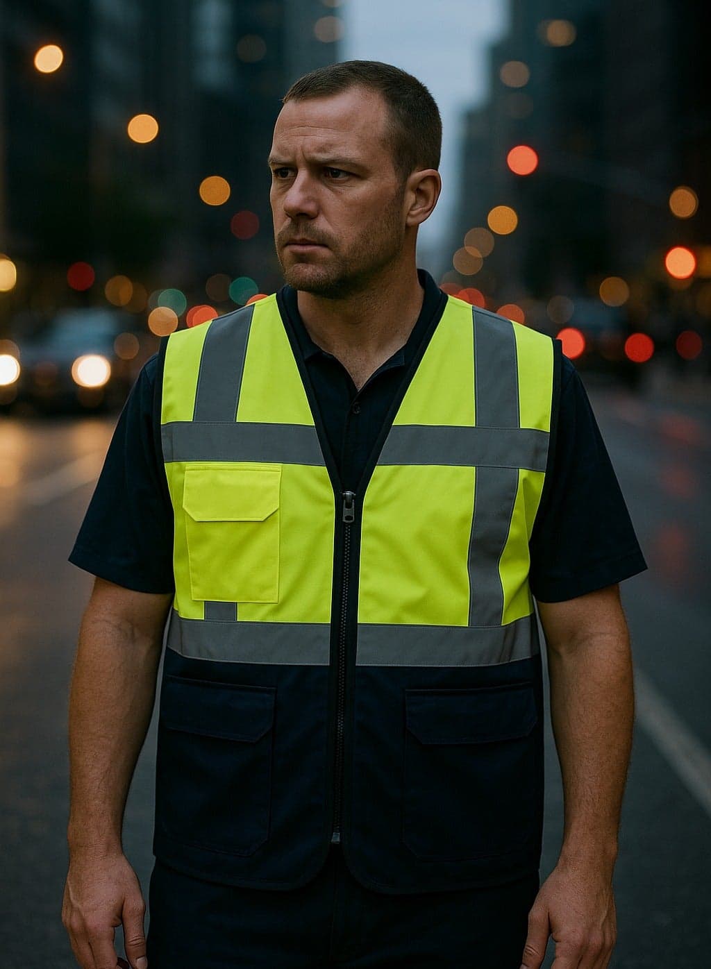 Reflective Safety Vests High Visibility Breathable Day Night Warning Jacket with Zipper and 5 Pockets for Construction,Traffic,Cycling Safety purpose