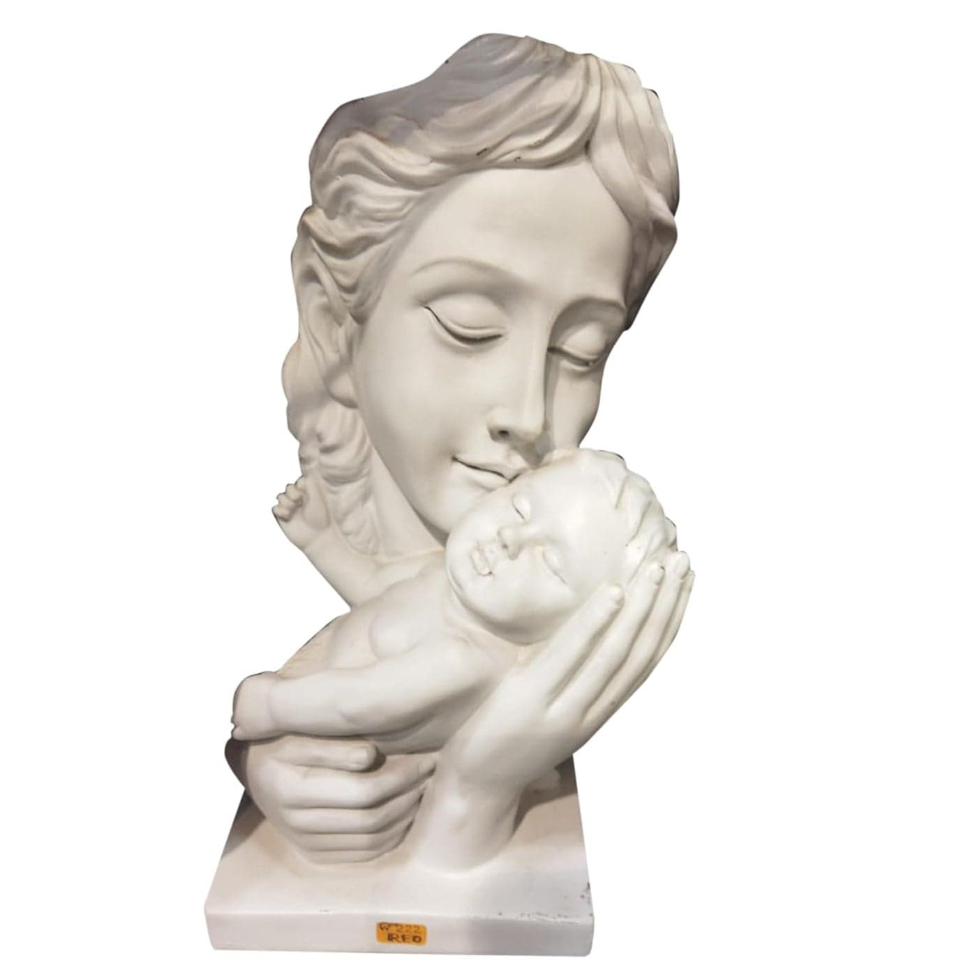 AABCO Polyresin Statue Mother and Son for Home Dcor and Gifting White 24040038