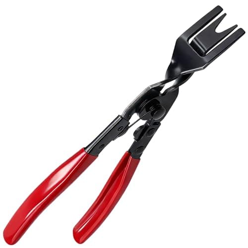 Car Panel Trim Removal Tool Interior Clip Plier with Red NonSlip Handle