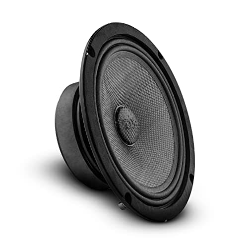 DS18 PRO-CF8.4SL 8" Shallow Carbon Fiber Water Resistant Cone Mid-Bass Loudspeaker 275 Watts Rms 4-Ohm - Great Speaker for Motorcycles and Powersports