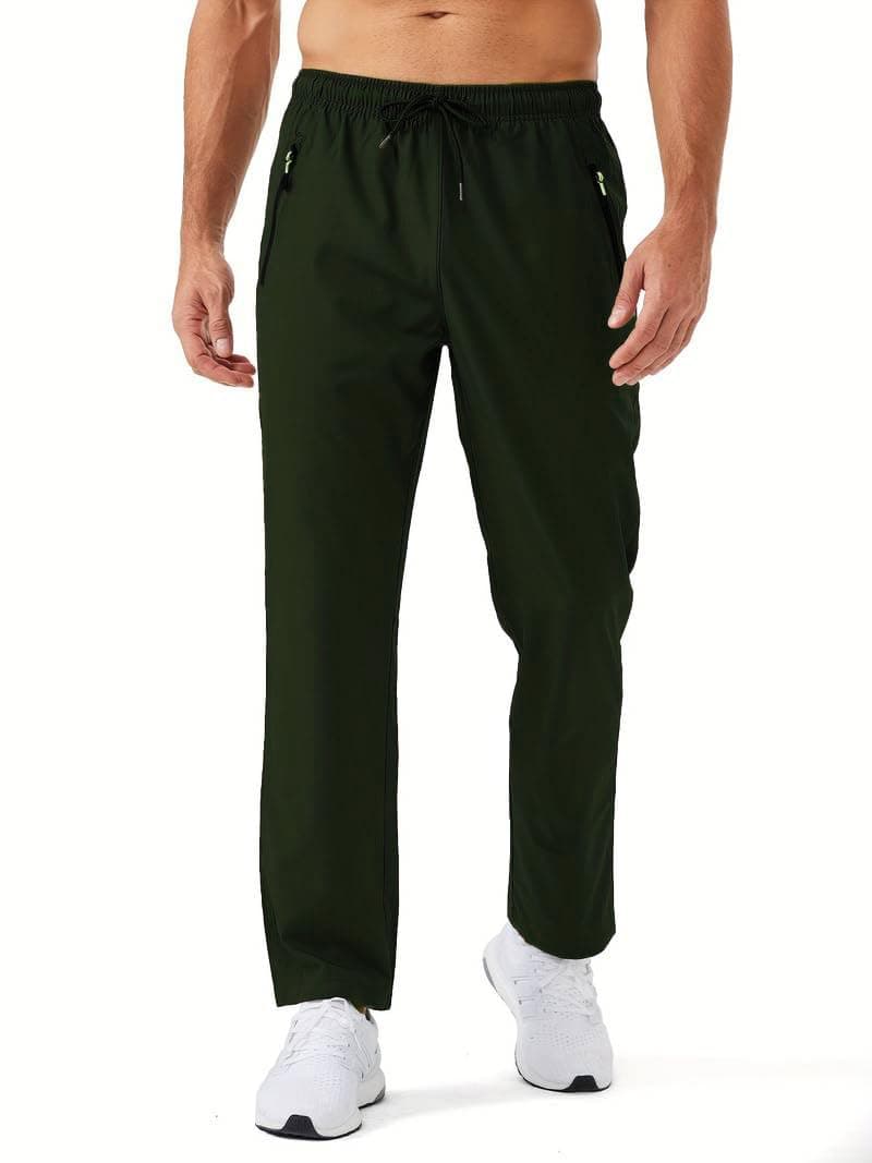 TOPLOT Men's Track Pant| Crafted with Lightweight and Breathable Fabric for All-Day Wear | Elastic Waistband with Adjustable Drawstring and Custom Fit | Gym, Sports & Daily Use (5217_30_Olive)