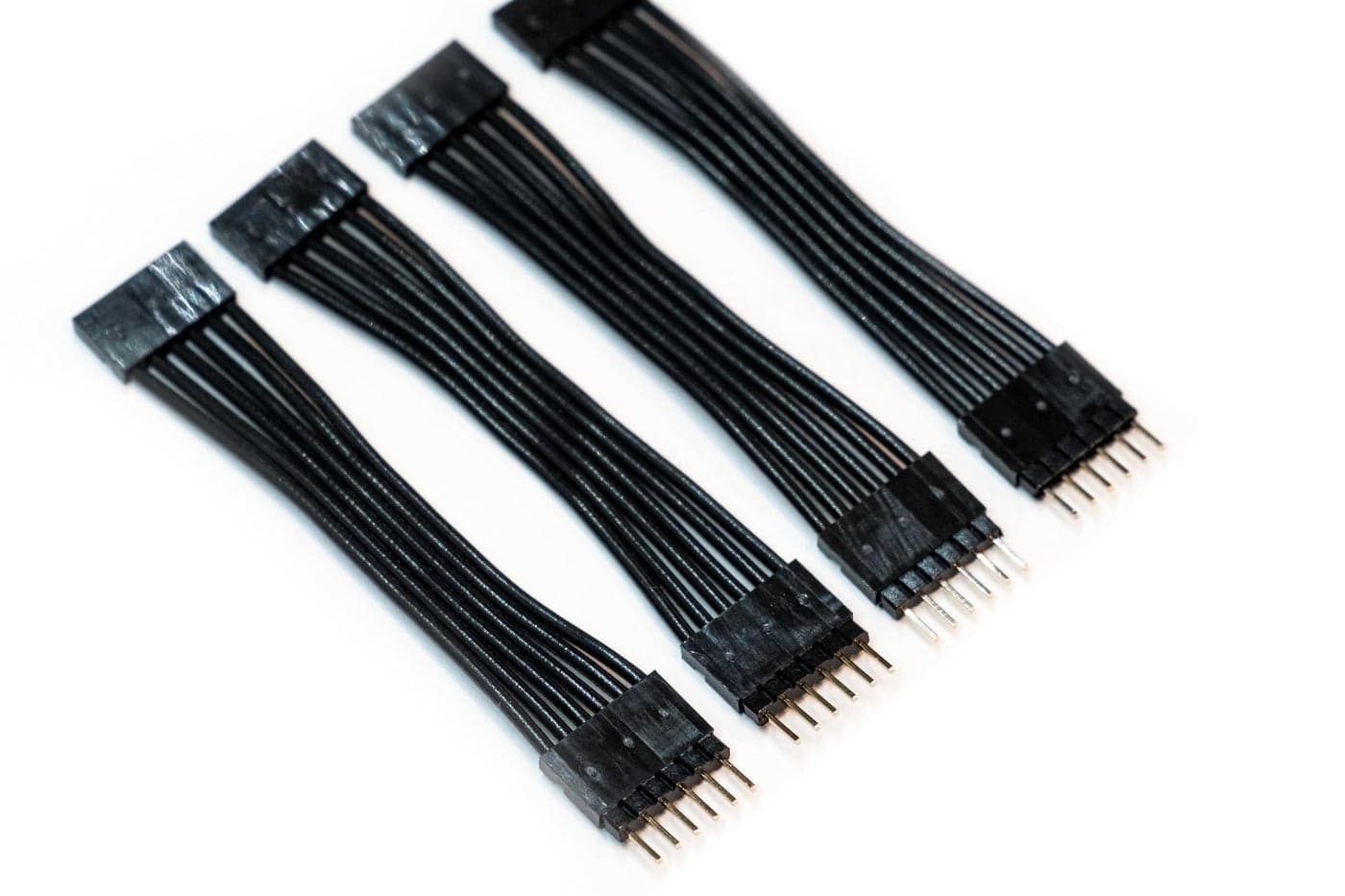 Litcessory Flexible Corner Connector/Extension Cable for Philips Hue, WiZ Lightstrip (2in, 4 Pack, Black - Standard 6-PIN V3 / WiZ Lightstrip)
