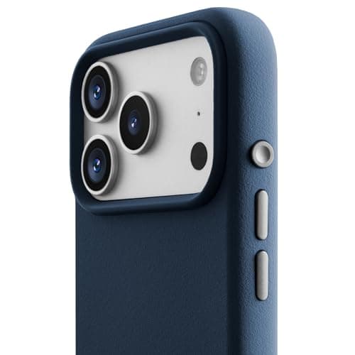 TineeOwl Case for iPhone 17 Pro Max – MagSafe Compatible, Aluminum Buttons, Camera Control & Rounded Action Button, Slim Textured TPU, Minimalist – DuneX Series Navy Blue
